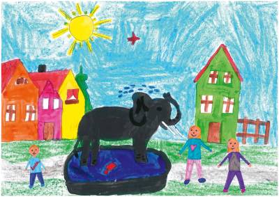 Der Elefant in Kühren, Mara Maudrich (9 Jahre)